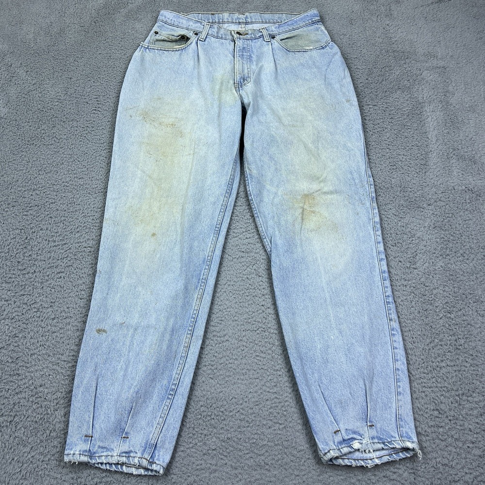 Vintage Levi's Men's Jeans 36x32 Orange Tab Light Wash Denim USA Made Distressed